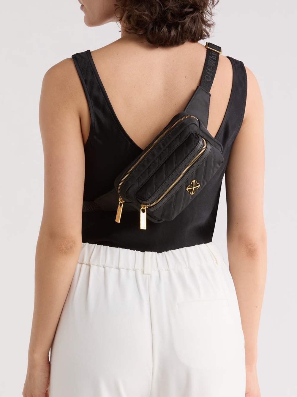 Off white waist sling bag